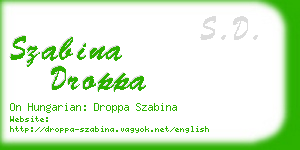 szabina droppa business card